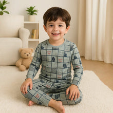 Boys Cotton Nigh suit Set ( Chex Print, 4–8 Years) – Soft & Breathable Nightwear