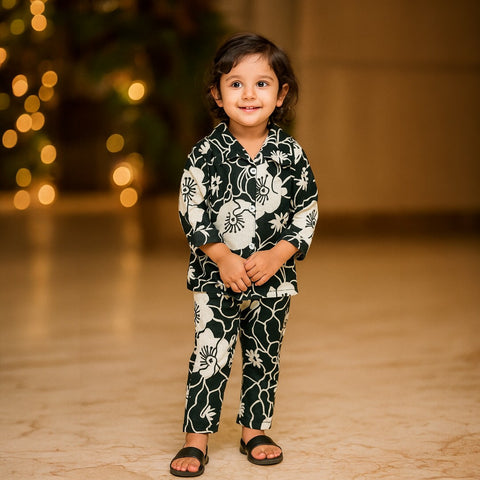 Floral Cotton Kurti Pant Set | Stylish Daily Wear (3–10 Years)