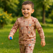 Boys Cotton Nigh suit Set ( Chex Print, 4–8 Years) – Soft & Breathable Nightwear