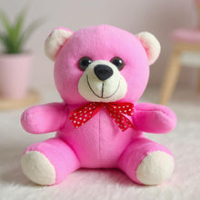 Cutecubs Soft Plush Teddy Bear Toy for Babies & Kids – Pink with Red Ribbon (0–5 Years)