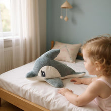 Soft Grey-White Dolphin Plush Toy for Babies (0–5 Yrs) – Cuddly & Safe