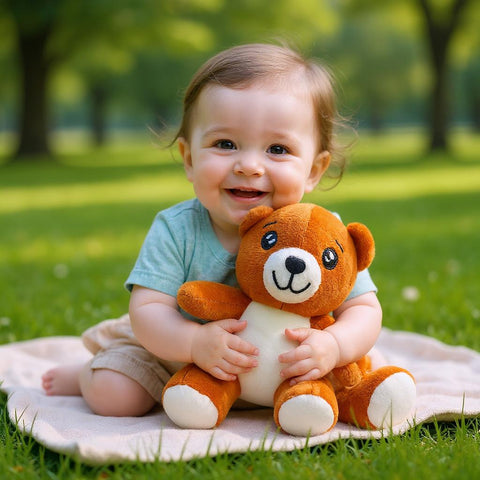 Cute Brown Soft Teddy Bear Toy for Baby Kids | Plush Stuffed Toy (0-5 Years)