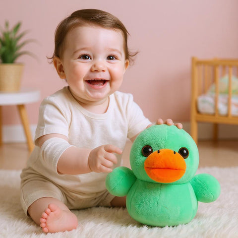 Soft Green Moose Plush Toy for Kids – Baby-Safe & Adorable