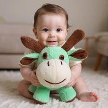 Soft Green Moose Plush Toy for Kids – Baby-Safe & Adorable