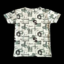 Boys Printed Co-ord Set – White & Olive Green (4-10 Years)