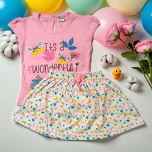 Cotton T-Shirt and Floral Skirt Set for Baby Girls (0–1 Years)