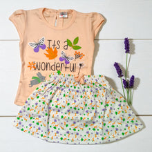 Cotton T-Shirt and Floral Skirt Set for Baby Girls (0–1 Years)