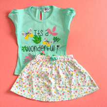 Cotton T-Shirt and Floral Skirt Set for Baby Girls (0–1 Years)