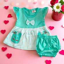 Baby Girl Cotton Frock and Nappy Set | Multicolor | 0–1 Years