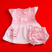 Baby Girl Cotton Frock and Nappy Set | Multicolor | 0–1 Years