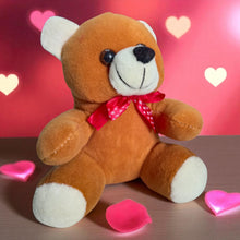 Cutecubs Soft Plush Teddy Bear Toy for Babies & Kids – Brown with Red Ribbon (0–5 Years)