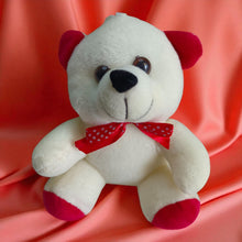 Cutecubs Soft Plush Teddy Bear Toy for Babies & Kids –White with Red Ribbon (0–5 Years)