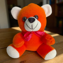 Cutecubs Soft Plush Teddy Bear Toy for Babies & Kids – Orange with Red Ribbon (0–5 Years)