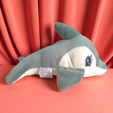 Soft Grey-White Dolphin Plush Toy for Babies (0–5 Yrs) – Cuddly & Safe