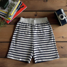 Boys' Cotton Tshirt & Striped Shorts Set – Bike Print – 4 to 8 Years