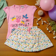 Cotton T-Shirt and Floral Skirt Set for Baby Girls (0–1 Years)