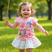 Cotton T-Shirt and Floral Skirt Set for Baby Girls (0–1 Years)