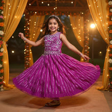 Georgette Mirror Work Lehenga Choli for Girls (2–3 Years)