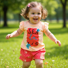 Baby Girls  Cotton T-Shirt & Shorts Set (0–1 Years)