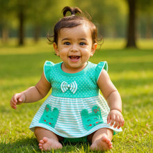Baby Girl Cotton Frock and Nappy Set | Multicolor | 0–1 Years